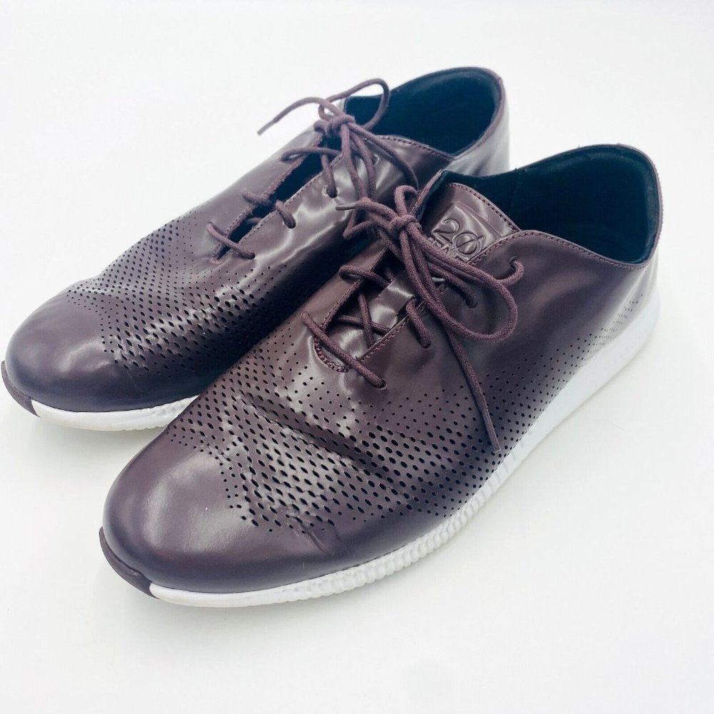 Cole Haan 2. ZeroGrand Laser Wing Oxford Shoes Dark Maroon/Plum Womens Size 8B